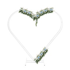 Dual Tube Metal Wedding Arch Backdrop, Heart-Shaped Wedding Arch Stand,