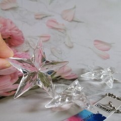 12Pcs 56mm Acrylic Crystal Star Shaped Pendant Chandelier Curtain Wedding Party