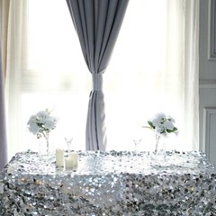 4 SILVER Rhinestone Mesh CURTAIN Tie Backs Drapery Holdbacks Party