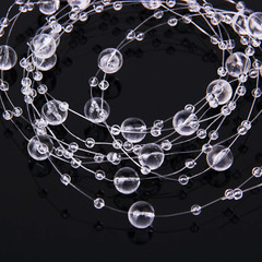 200 Feet Roll Clear Crystal Acrylic Party Garland Centerpiece Bridal Bouquet Dec