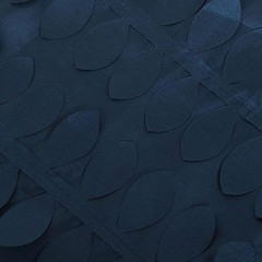 8 ft x 8 ft NAVY BLUE Leaf Petal Taffeta Backdrop Drape CURTAIN Panel Party