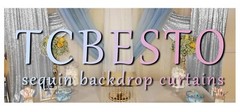 TCBESTO Silver Sequin Backdrop Curtain 8FTx8FT 1 Panel Sparkly Wedding Party Bac
