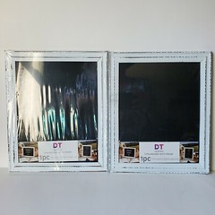 2 David Tutera Chalkboard Frame White Wash 7.5×9.5″ Blackboard Surface Farmhouse