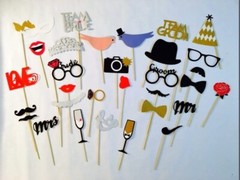 Wedding Photo Booth Props New Design Attached To The Stick US Seller, Ships Free