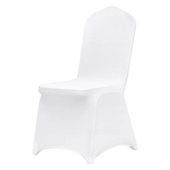 50PCS White Spandex Chair Covers for Events, Parties, and Weddings