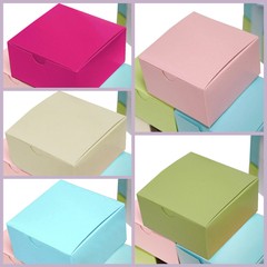 100 4″x4″x2″ Cake Wedding FAVORS BOXES with Tuck Top Party Gift Favors Sets SALE