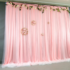 Wedding Backdrop Curtain White Gauze Net Ice Silk Wedding Background Drape