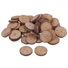 50 Pack of 3-4cm Round Natural Wood Slices Wood Discs for Crafts and Decorations