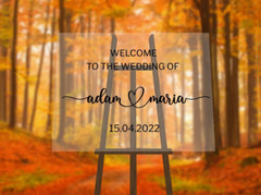 Acrylic 3D Welcome Wedding Horizontal Signage – Style 2