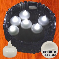 NEW SAFE FLOATING CHRISTMAS WHITE LED TEA LIGHTS LIGHTING DECORATIONS 12 PIECES