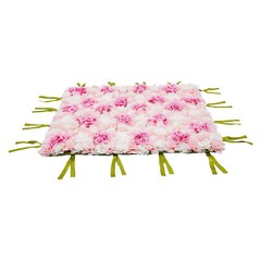 Floral Rose Wall Art White/Pink Artificial Flower Wall Panel Party Backdrop 1*1m
