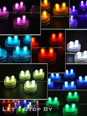 50 SUPER Bright Dual LED Floral Tea Light Submersible Floralyte Party Wedding