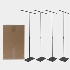 Black Wedding Backdrop Stands 4PCS 80-240cm Adjustable Height Backdrop Stands