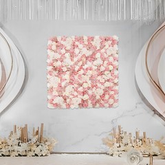 Artificial Silk Fabric Flower Wall Panel Square Backdrop For Wedding Party Decor