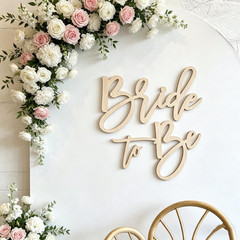 Wooden Bride to Be Sign for Bridal Shower, Bachelorette, Engagement Wedding Part