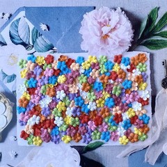 200 Pcs Handmade Mulberry Paper Stephania Venosa Flowers Petals 15×15 mm Scra…