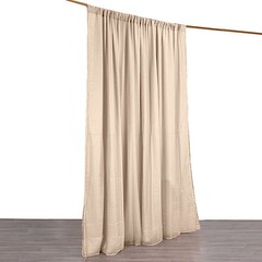 NUDE 10 ft x 10 ft Polyester Sheer Chiffon Dual Layer CURTAIN Rod Pockets Party