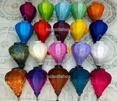 Set 8 Hoi An Silk Lanterns for Wedding Party Decoration Lamp Ratail Wholesale