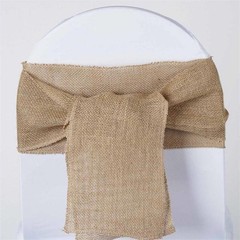 50 Burlap Natural CHAIR SASHES Wedding Decorations Wholesale Supplies