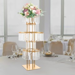 5 Tiers Wedding Crystal Flower Stand Wedding Centerpieces Wedding Party Decor