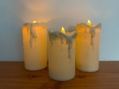 Battery Operated Flickering Pillar Candle Sets
