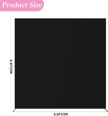 Wedding Arch Cover Black 6.6FT x 6.6FT Square Spandex Arch Backdrop Cover