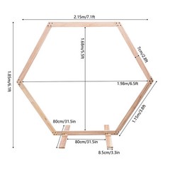 Wooden Wedding Hexagonal Arbor Backdrop Hexagon Wood Wedding Arch Frame Decor.