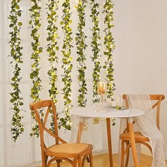 6FT Artificial Eucalyptus Garland, Faux Greenery Garland 2 Packs Grey Green