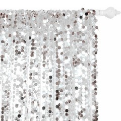 HH 9x9FT Big Silver Sequin Backdrop Curtains,Shimmer Sequin Fabric Photograph…