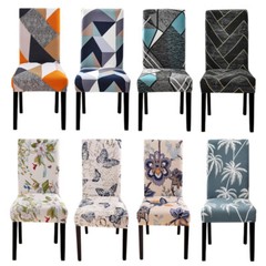 Printed Chair Covers Stretch Dining Room Chair Covers Wedding Banquet Home Decor