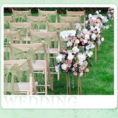 50 Pack Sage Green Lace Chair Sashes with Bows – Twine Your Wedding Elegance