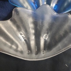 Blue And Frosted Acrylic Seashell Party Serving Bows Set Of 5