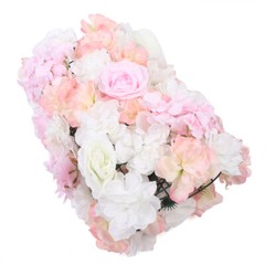 4 PCS Artificial Rose Flower Wall Panel Home Wedding Backdrop Road Floral Decor