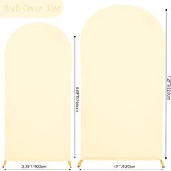 Set of 2 Spandex Wedding Arch Cover Double Sided Backdrop Stand Decor Party New