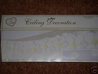 NIP Wedding Bridal Shower Ceiling Decorations 12ft. NEW White Hanging Decor NEW