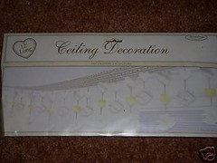 NIP Wedding Bridal Shower Ceiling Decorations 12ft. NEW White Hanging Decor NEW