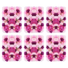 6 Pcs Artificial Flower Wall Panel For Wedding Backdrop Decor Outdoor 60X40CM