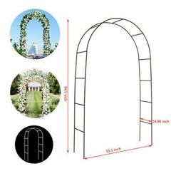 Rustproof Metal Garden Patio Arch Rose Arbour Archway Climbing Plant Trellis US