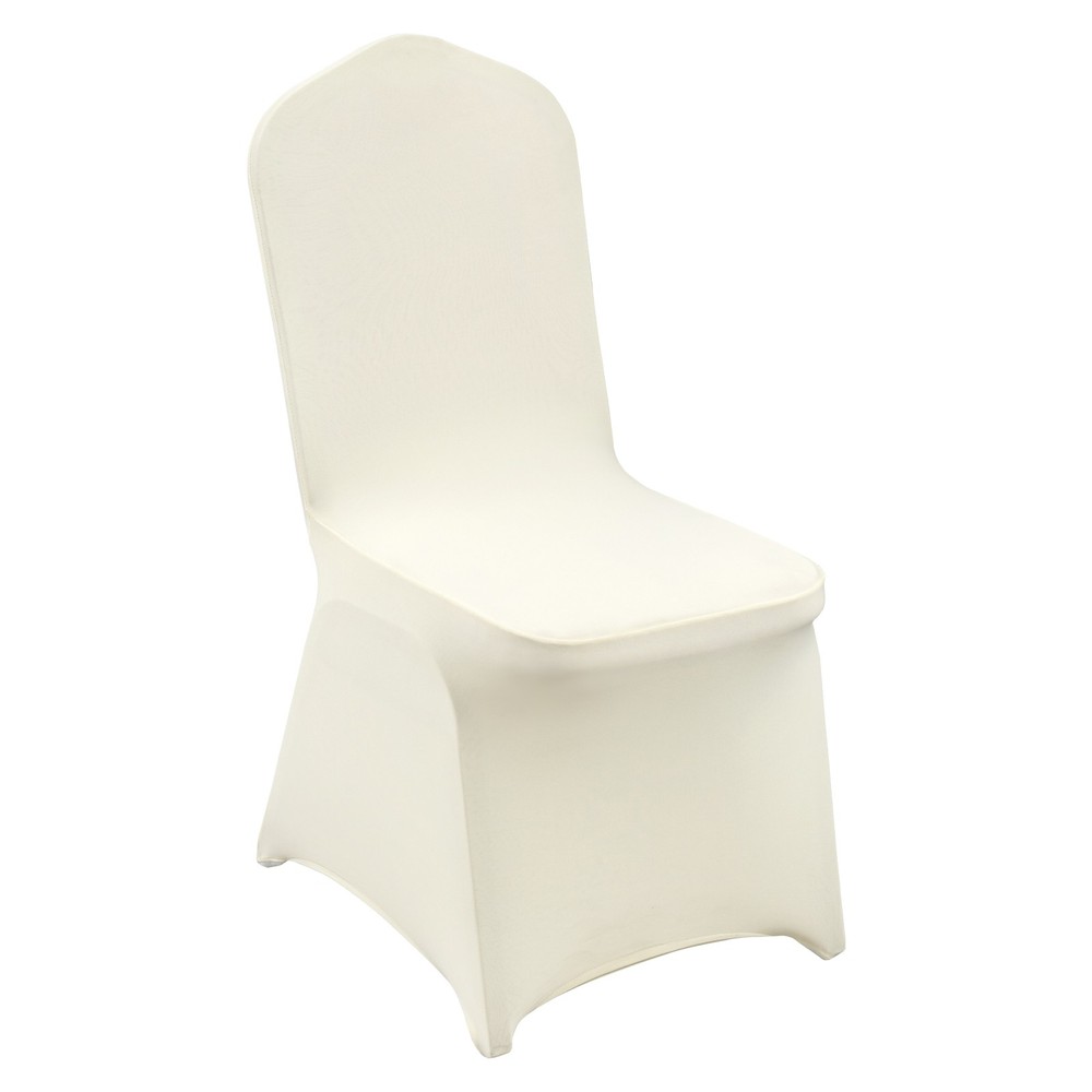 VEVOR 50PCS Beige Stretch Spandex Folding Chair Covers for Wedding Party Dining