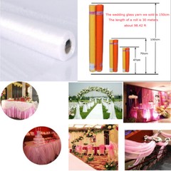 Festival/Wedding Draping Decoration Glass Yarn 59” Wide Golden or White 32Yards