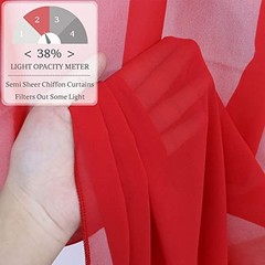 Wedding Arch Draping Fabric Sheer Fabric for 29″W x 240″L (Pack of 1) Red