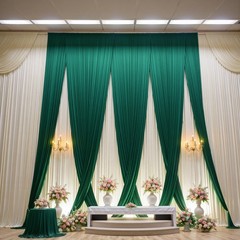 Party Village 50ft×15ft Forest Green W5′ x H15′(10 panels),