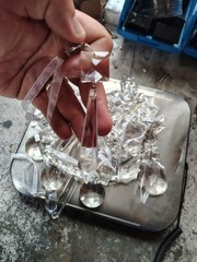 2.5lbs Of Wedding Crystals With Hooks And Ribbons Varied Design Sold By Weight