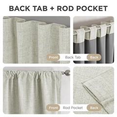 Joydeco Blackout Curtains for Bedroom – 84 Inch Long 100% Light Blocking 2 Pa…