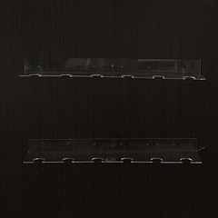 2 Clear 21″ Wall Mounted Acrylic Wine Glass Rack Champagne Flute SHELVES Party