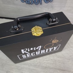 Ring Security Cute Funny Wooden Briefcase Box For Wedding Marriage Ceremony