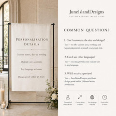 Personalized Linen Wedding Welcome Sign Custom Fabric Ceremony Banner Decor