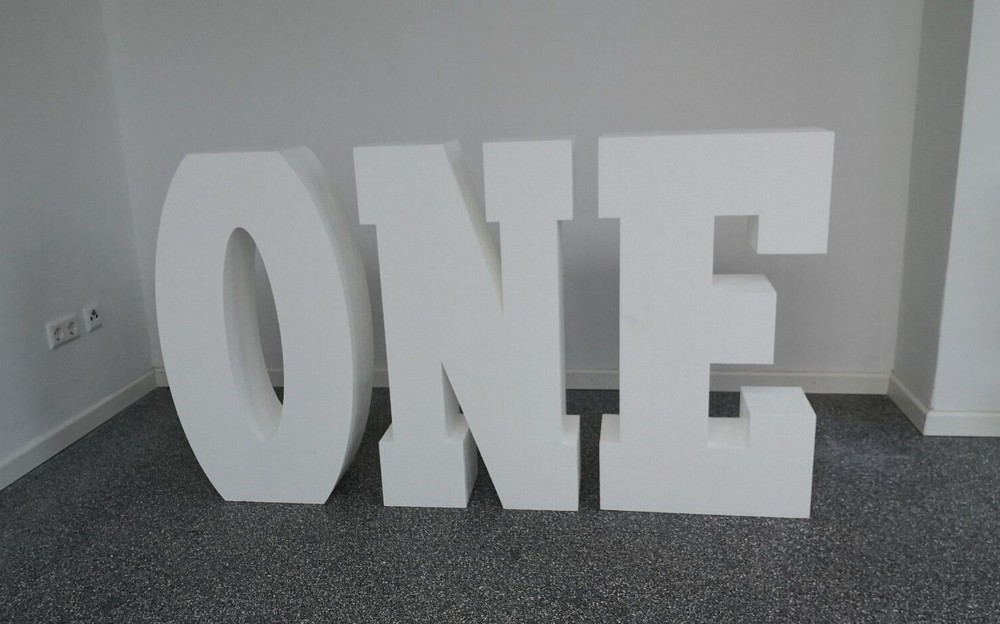 TWO 80x20cm Letters Set Styrofoam Decoration Number 2nd Birthday Toddler DIY