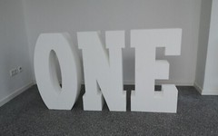TWO 80x20cm Letters Set Styrofoam Decoration Number 2nd Birthday Toddler DIY