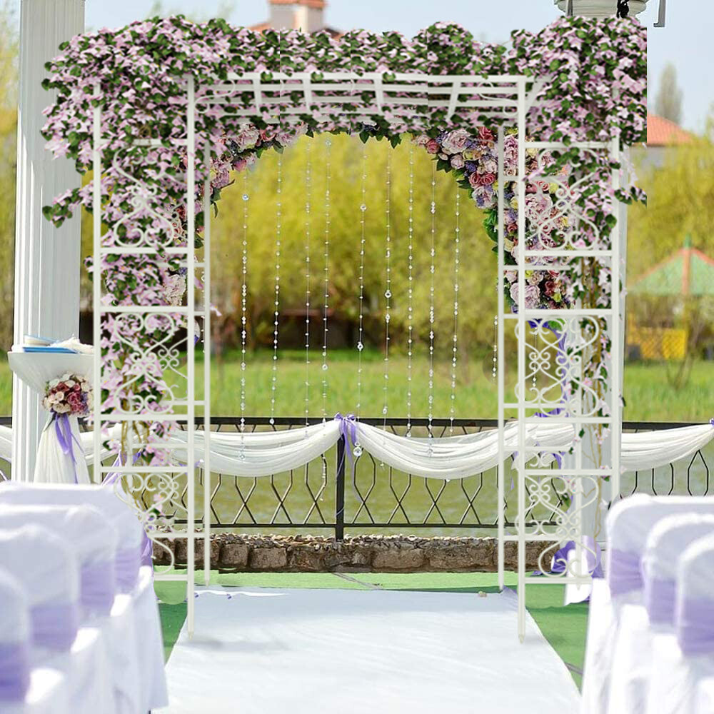 Sqaure Wedding Canopy Chuppah Arch Flower Backdrop Stand Garden Backyard Gazebo